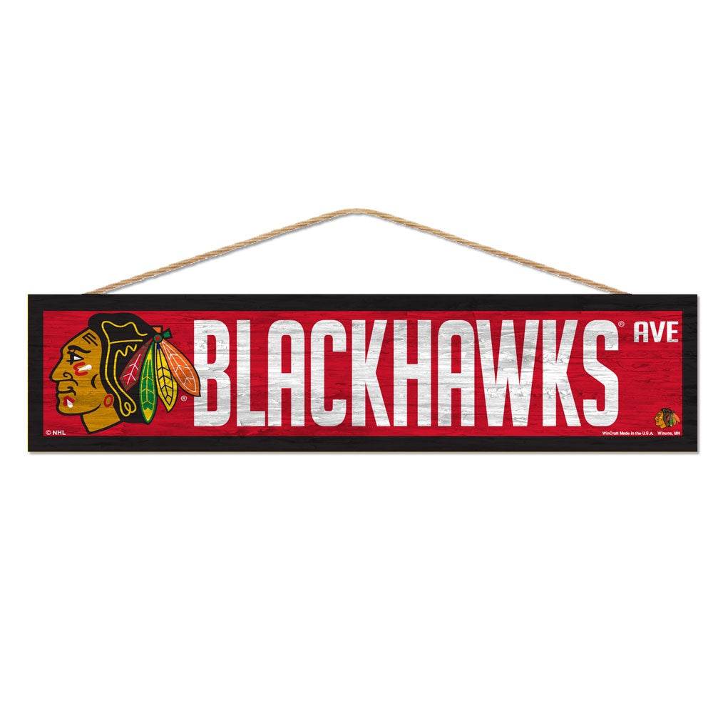 Chicago Blackhawks Wood Sign 4x17 Premium Logo by Wincraft - ToylandEU