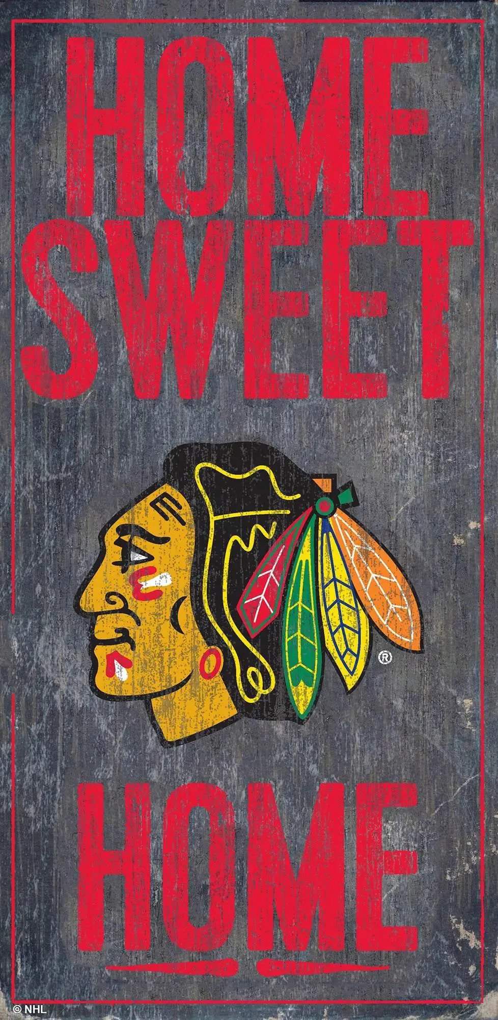  Chicago Blackhawks Wood Sign 6x12 Home Sweet Home Design -  ToylandEU™
