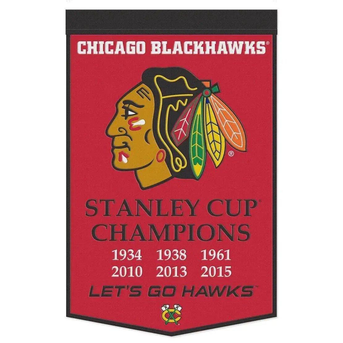  Chicago Blackhawks Wool Banner 24x38 Dynasty Champion -  ToylandEU™
