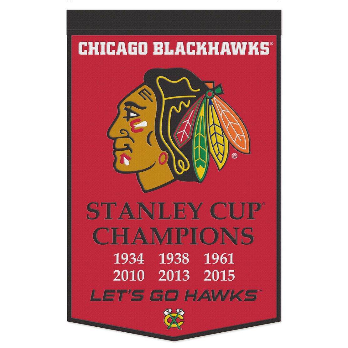 Chicago Blackhawks Wool Banner 24x38 Dynasty Champion - ToylandEU