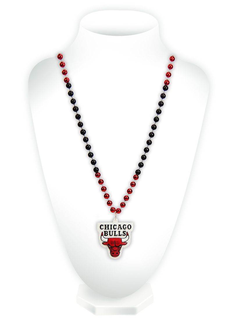 Chicago Bulls Beads with Medallion Mardi Gras Style - Special Order - ToylandEU