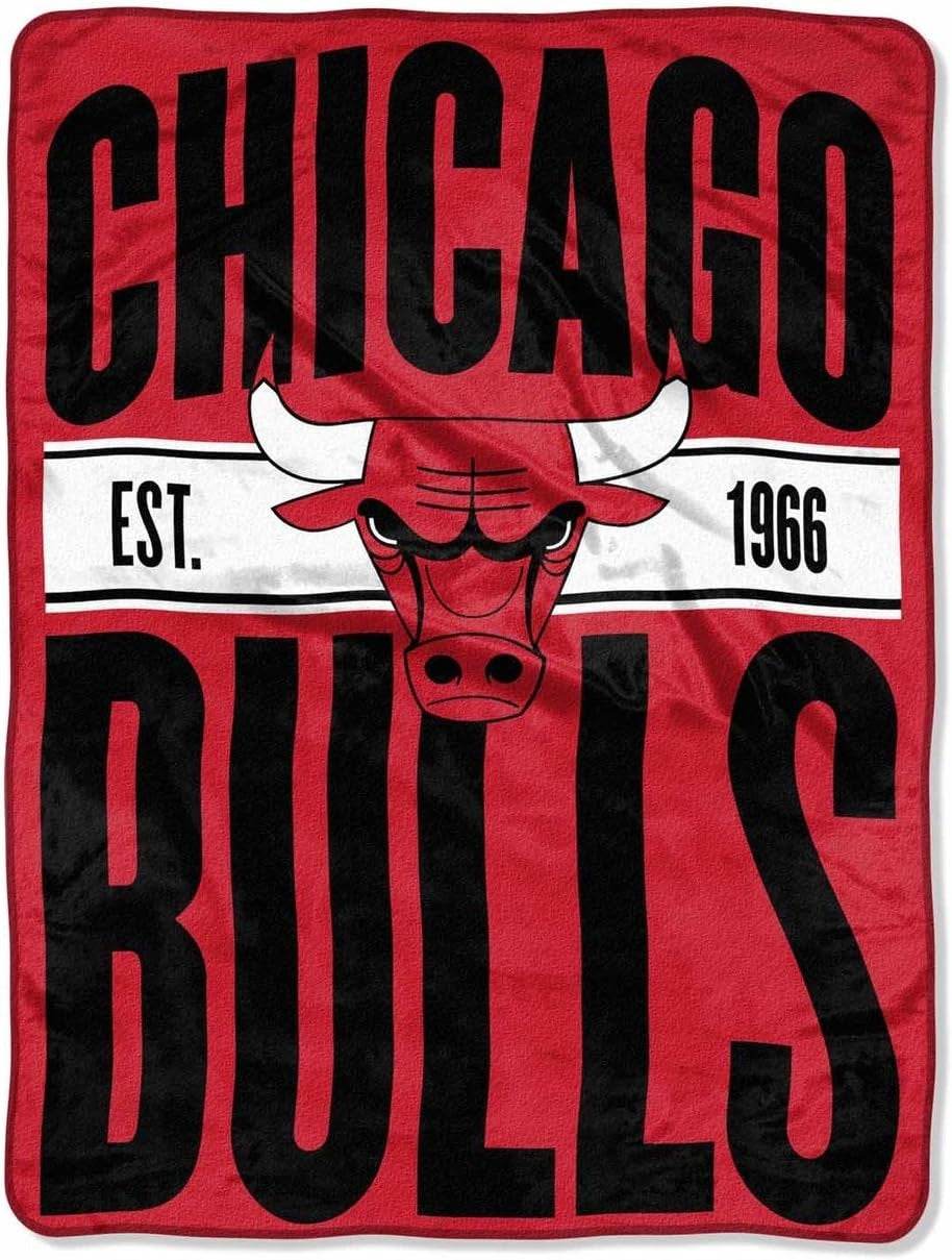 Chicago Bulls Blanket 46x60 Micro Raschel Throw Team Logo - ToylandEU
