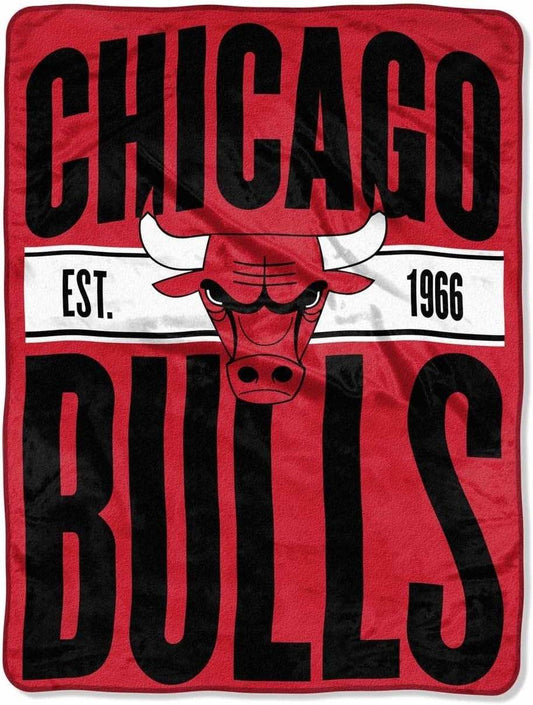 Chicago Bulls Blanket 46x60 Micro Raschel Throw Team Logo - ToylandEU
