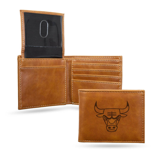 Chicago Bulls Laser Engraved Wallet Billfold Leather Gift - ToylandEU