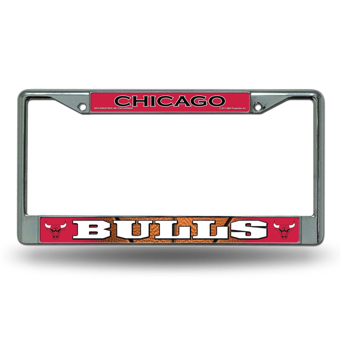 Chicago Bulls License Plate Frame Chrome Printed Insert - ToylandEU