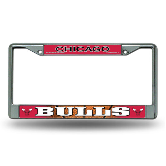 Chicago Bulls License Plate Frame Chrome Printed Insert - ToylandEU