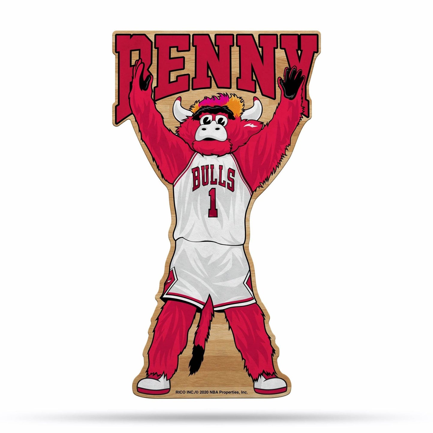 Chicago Bulls Pennant Shape Cut Mascot Design Special Order - ToylandEU