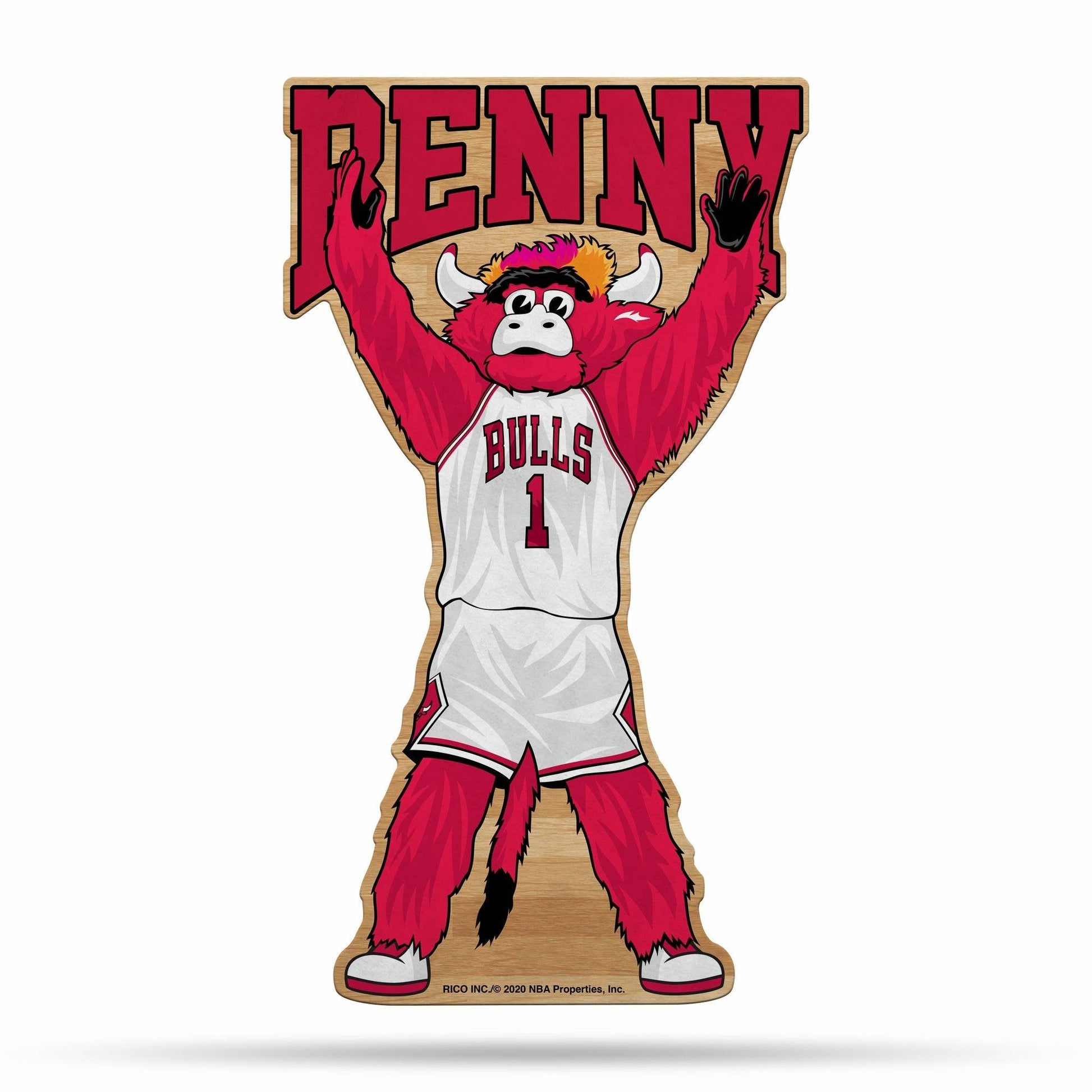 Chicago Bulls Pennant Shape Cut Mascot Design Special Order - ToylandEU