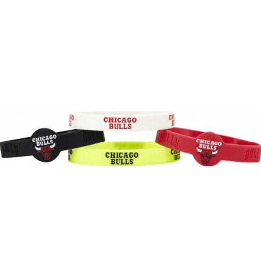 Chicago Bulls Silicone Bracelets 4 Pack Officially Licensed - ToylandEU