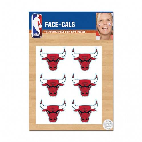Chicago Bulls Tattoo Face Cals Peel and Stick Decals - ToylandEU