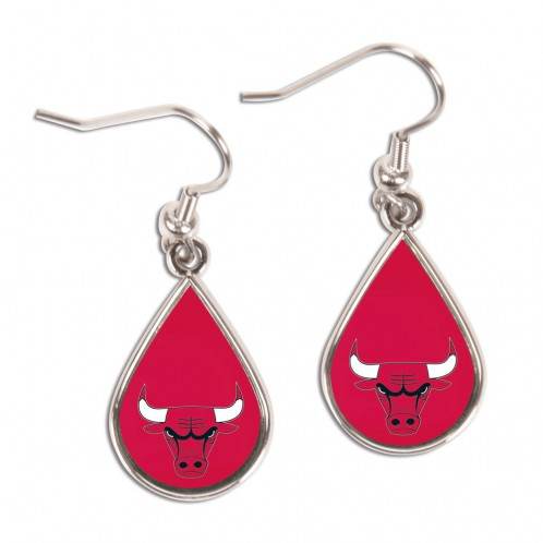 Chicago Bulls Tear Drop Earrings Licensed Special Order - ToylandEU