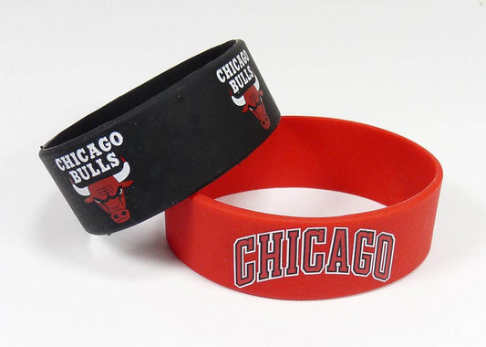Chicago Bulls Wide Bracelets 2 Pack Officially Licensed - ToylandEU