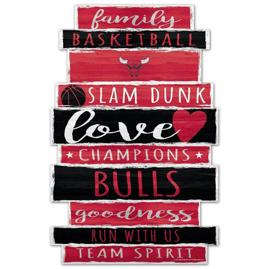  Chicago Bulls Wood Sign 11x17 Family Word Decor by Wincraft -  ToylandEU™