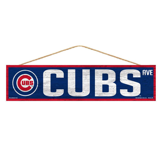 Chicago Cubs 4x17 Wood Sign With Team Logo By Wincraft - ToylandEU