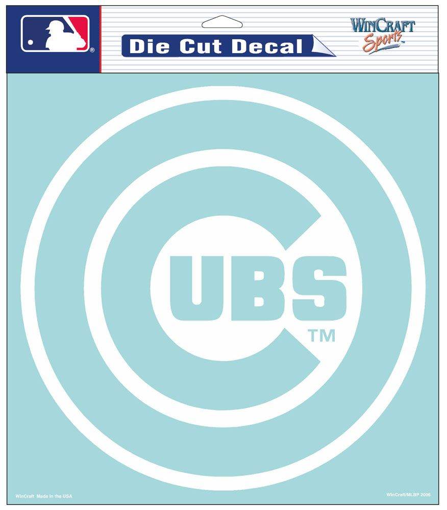 Chicago Cubs Decal 8x8 Die Cut White - ToylandEU