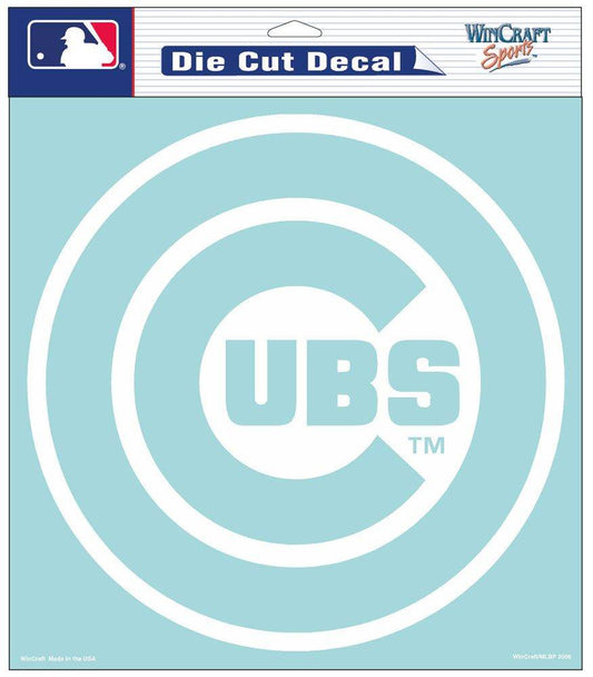 Chicago Cubs Decal 8x8 Die Cut White - ToylandEU