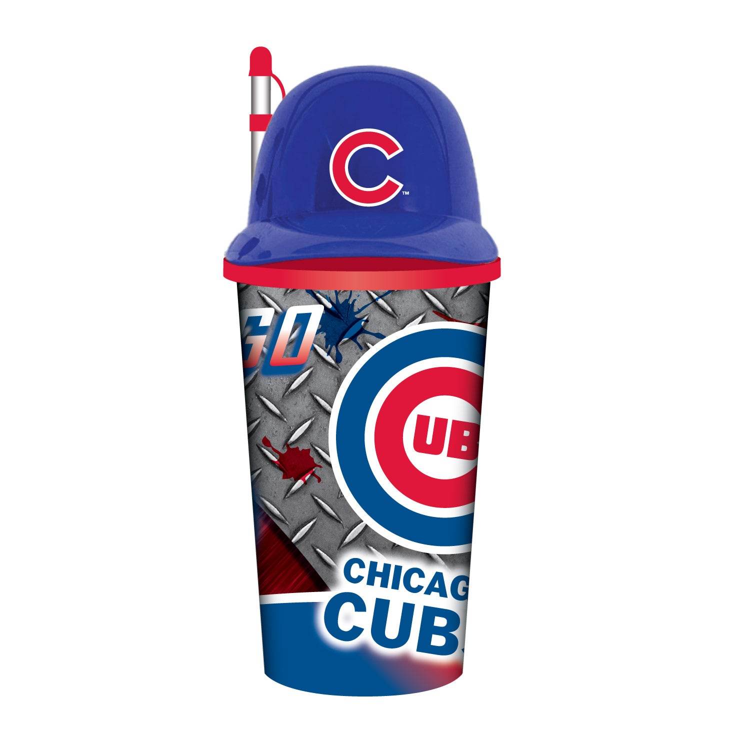 Chicago Cubs Helmet Cup 32oz Plastic With Straw Lid - ToylandEU