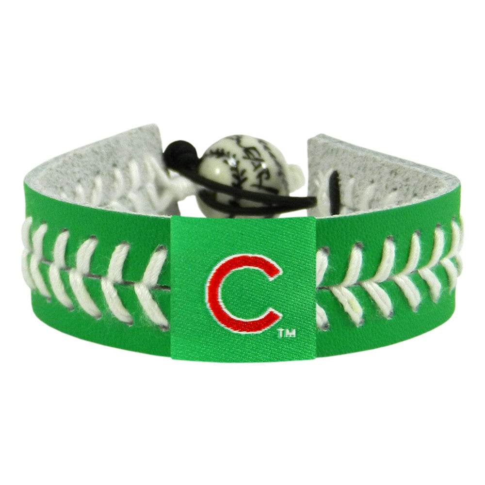 Chicago Cubs Leather Bracelet With Ceramic Bead One Size - ToylandEU