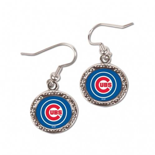 Chicago Cubs Logo Earrings Round Design Officially Licensed - ToylandEU