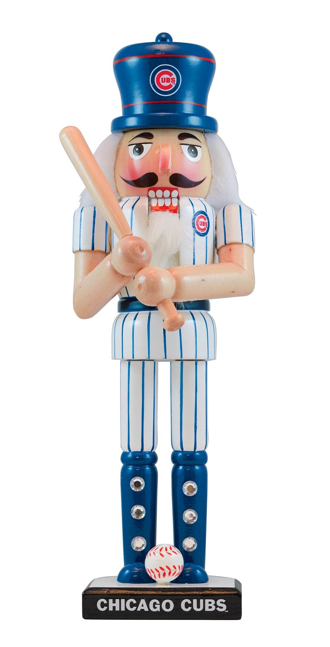 Chicago Cubs Nutcracker Handcrafted Solid Wood Decor - ToylandEU
