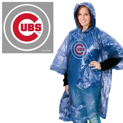 Chicago Cubs Rain Poncho One Size Lightweight Weatherproof - ToylandEU