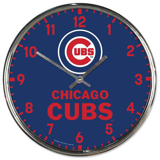 Chicago Cubs Round Chrome Wall Clock - ToylandEU