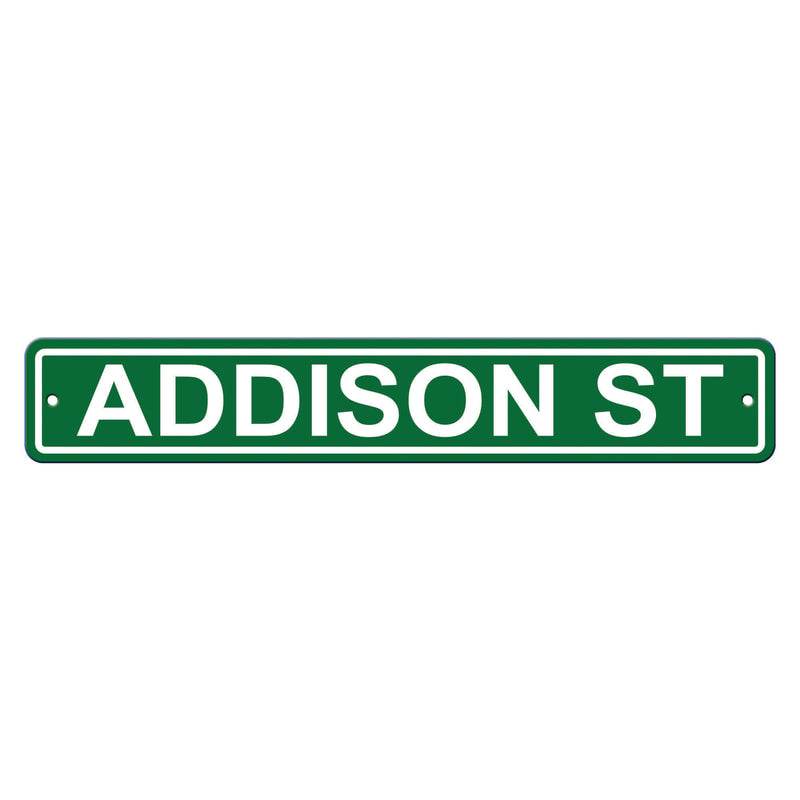 Chicago Cubs Sign 4x24 Plastic Street Style Addison CO - ToylandEU