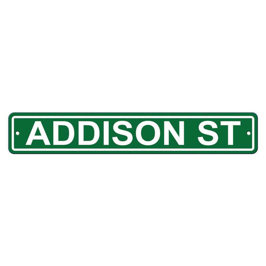 Chicago Cubs Sign 4x24 Plastic Street Style Addison CO - ToylandEU
