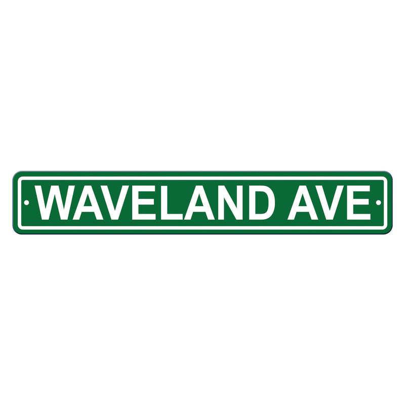 Chicago Cubs Sign 4x24 Plastic Street Style Waveland Ave CO - ToylandEU