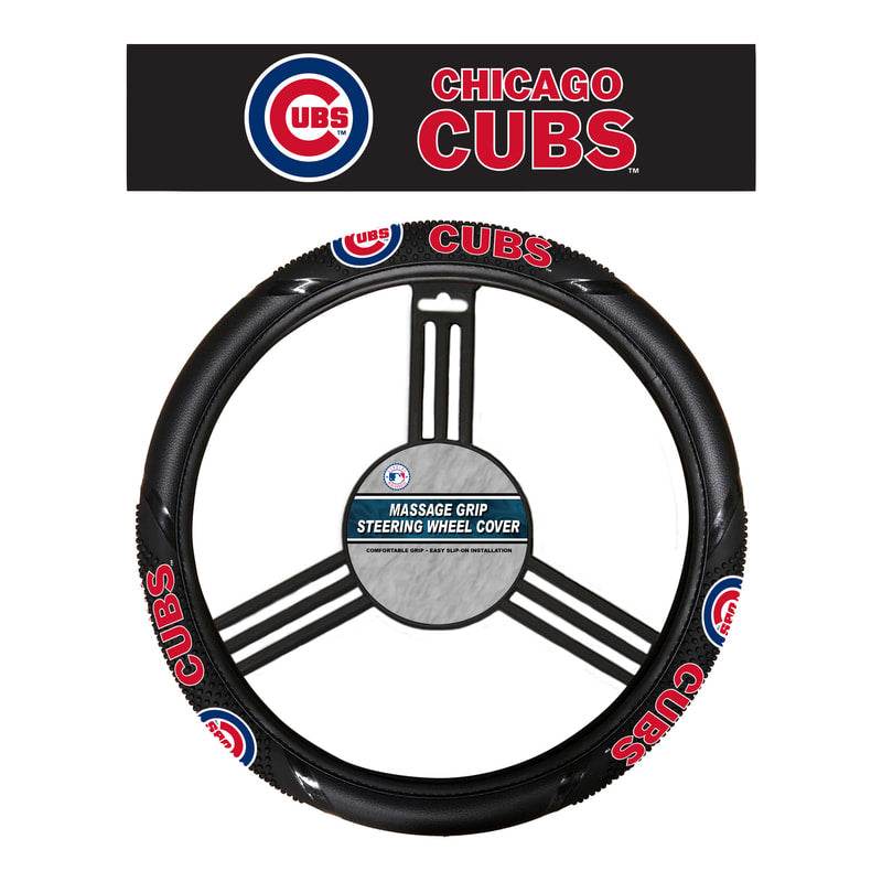 Chicago Cubs Steering Wheel Cover Massage Grip Style CO - ToylandEU
