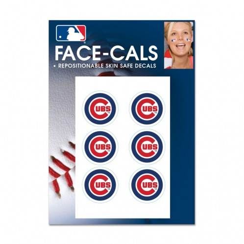 Chicago Cubs Tattoo Face Decals Peel And Stick Skin Safe - ToylandEU