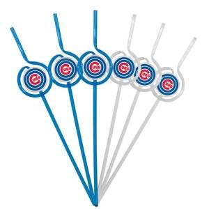 Chicago Cubs Team Sipper Straws 6 Pack BPA Free Logo - ToylandEU