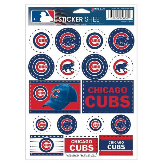  Chicago Cubs Vinyl Decal Sheet 5x7 Sticker Pack Bundle -  ToylandEU™