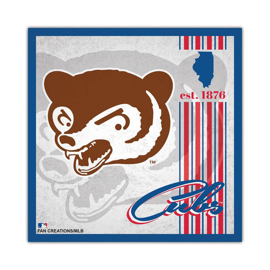 Chicago Cubs Wood Sign 10x10 Album Design Home Decor - ToylandEU