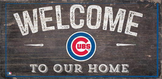 Chicago Cubs Wood Sign 6x12 Welcome To Our Home Design - ToylandEU