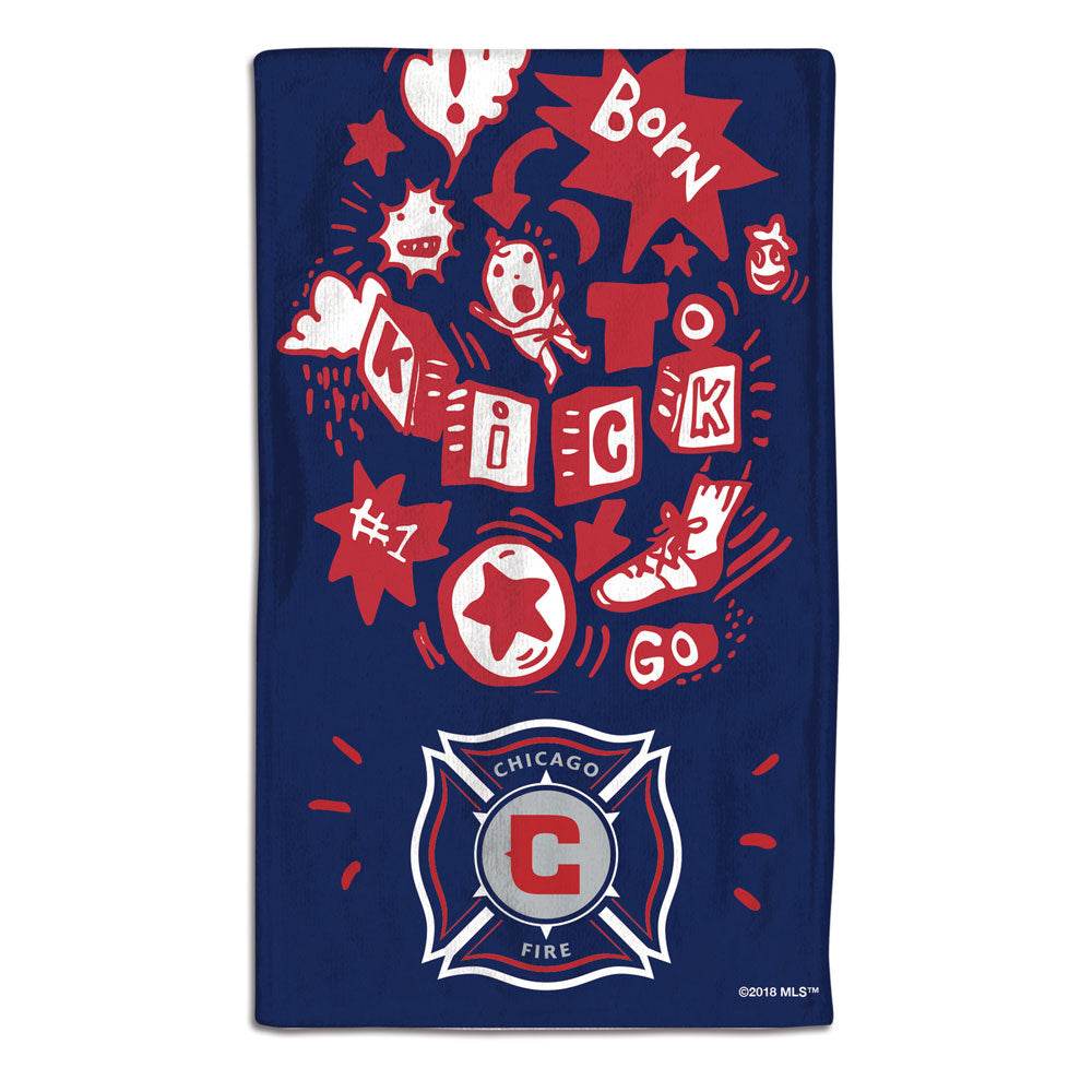 Chicago Fire Baby Burp Cloth 10x17 Soft Terry Special Order - ToylandEU