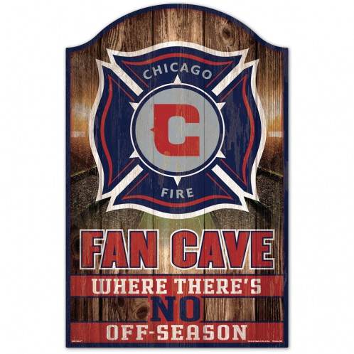 Chicago Fire Sign 11x17 Wood Fan Cave Design Special Order - ToylandEU