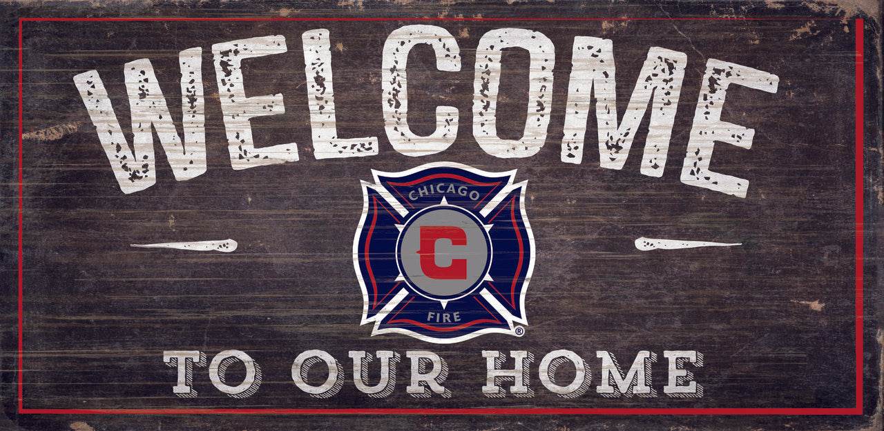 Chicago Fire Sign Welcome To Our Home 12x6 Hanging Rope - ToylandEU