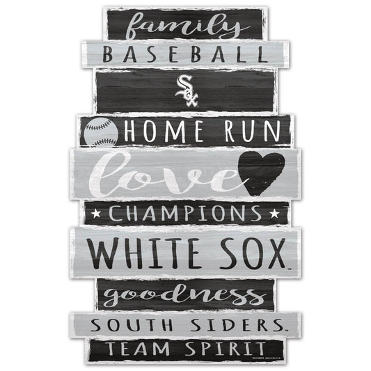 Chicago White Sox 11x17 Wood Family Word Sign By Wincraft - ToylandEU