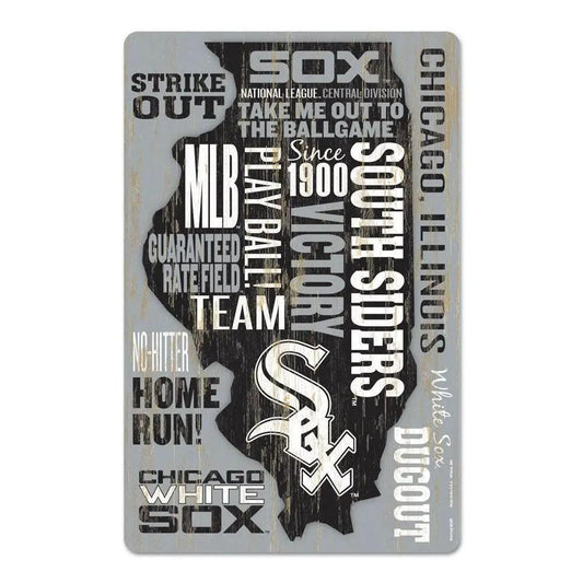  Chicago White Sox 11x17 Wood Wordage Sign With Team Colors -  ToylandEU™