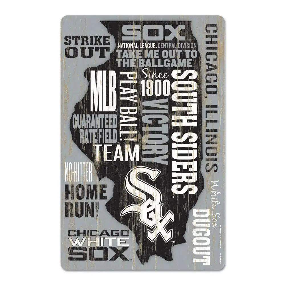  Chicago White Sox 11x17 Wood Wordage Sign With Team Colors -  ToylandEU™