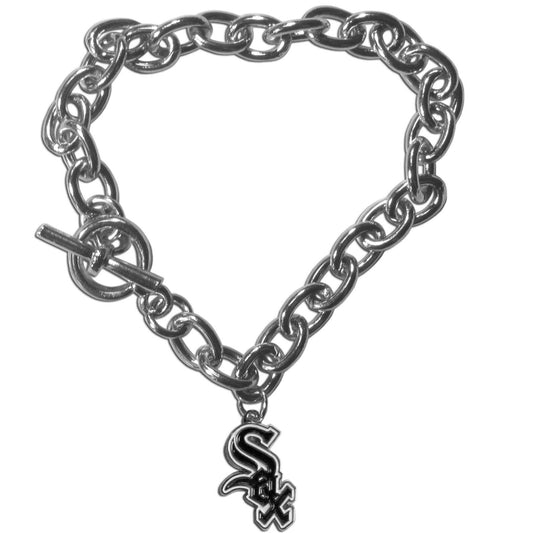 Chicago White Sox Chain Link Bracelet Chrome Finish - ToylandEU