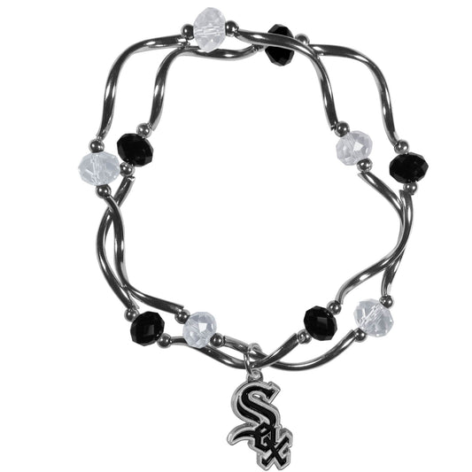 Chicago White Sox Colored Bead Bracelet With Crystals - ToylandEU