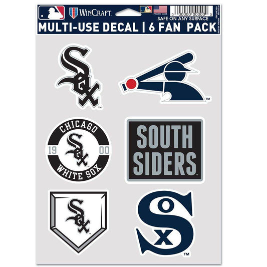 Chicago White Sox Decal Multi Use Fan Pack Set Six Pack - ToylandEU