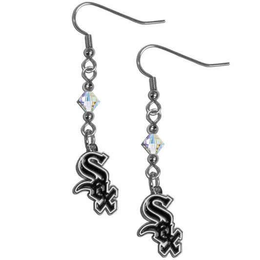 Chicago White Sox Earrings Fish Hook Post Chrome Emblem - ToylandEU