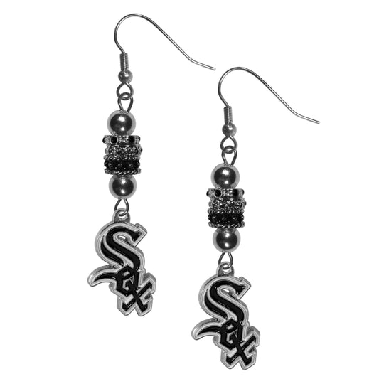Chicago White Sox Euro Style Earrings With Team Charm - ToylandEU