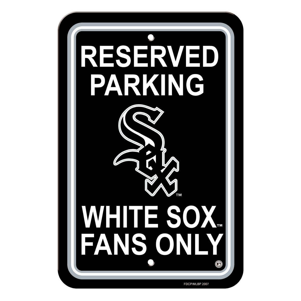 Chicago White Sox Reserved Parking Sign 12x18 Plastic - ToylandEU