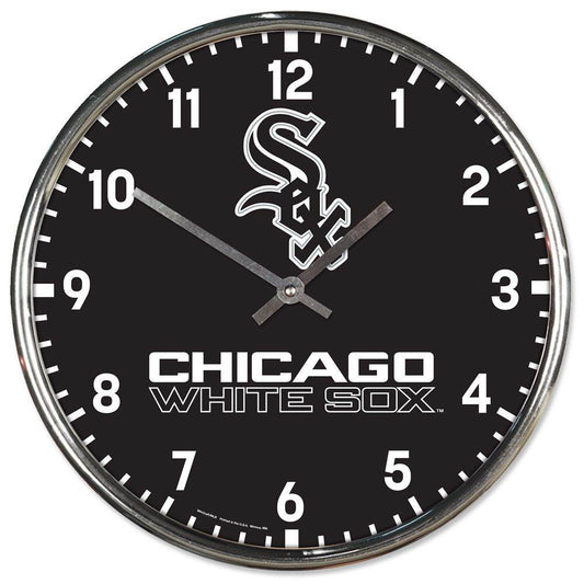 Chicago White Sox Round Chrome Wall Clock With Metal Hands - ToylandEU