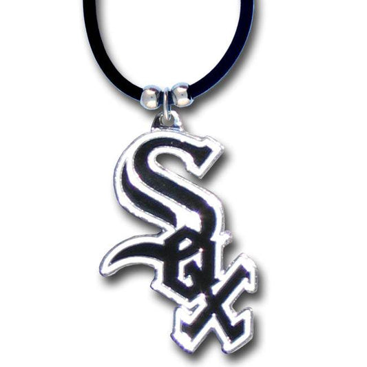 Chicago White Sox Rubber Cord Necklace Pendant Team Logo - ToylandEU