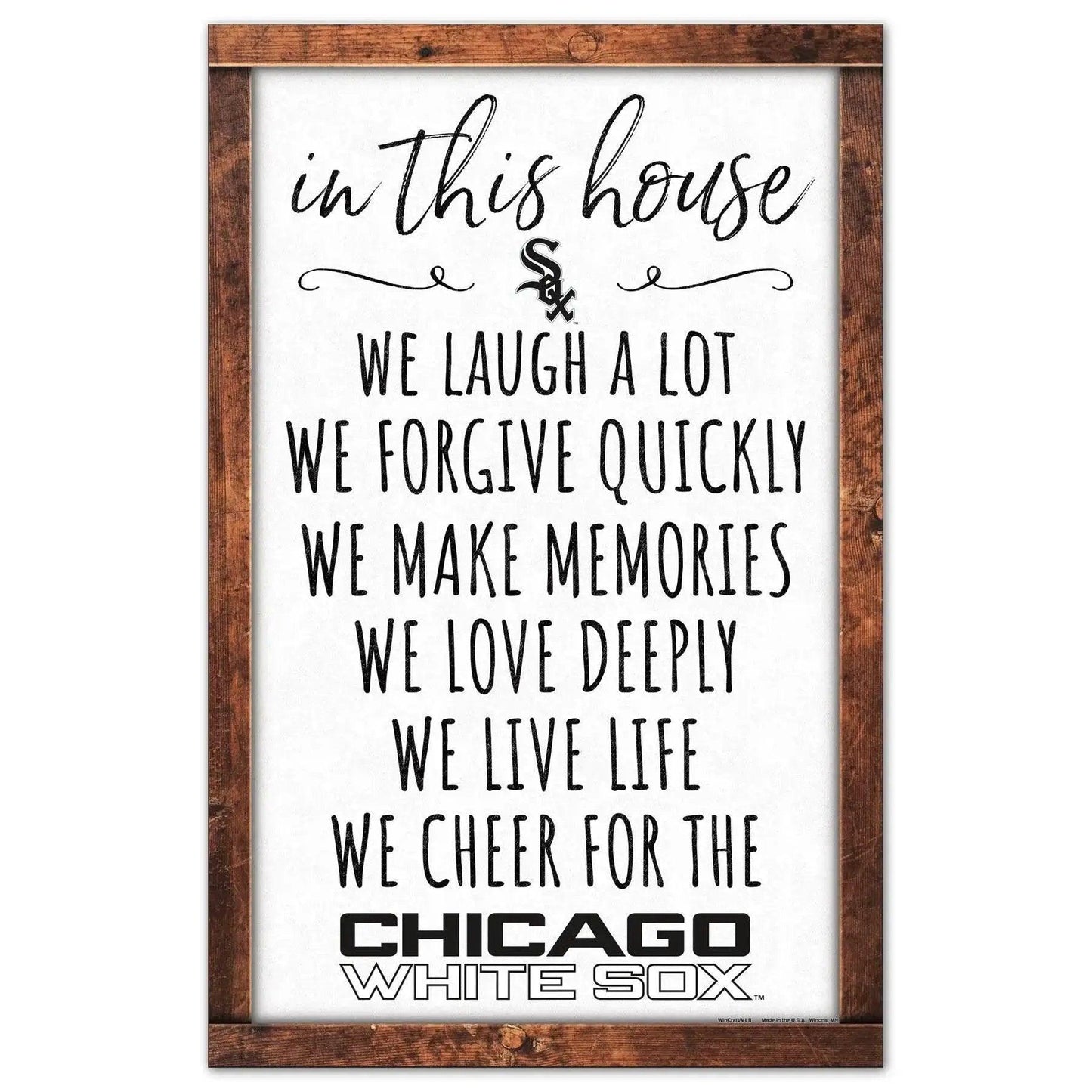  Chicago White Sox Sign 11x17 Wood In This House Decor -  ToylandEU™